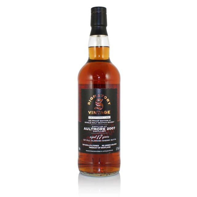 Aultmore 2007 17 Year Old Signatory Vintage Exceptional Cask 100 Proof Edition #1