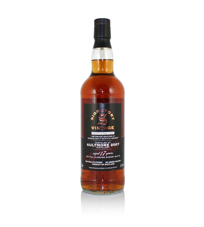 Aultmore 2007 17 Year Old Signatory Vintage Exceptional Cask 100 Proof Edition #1