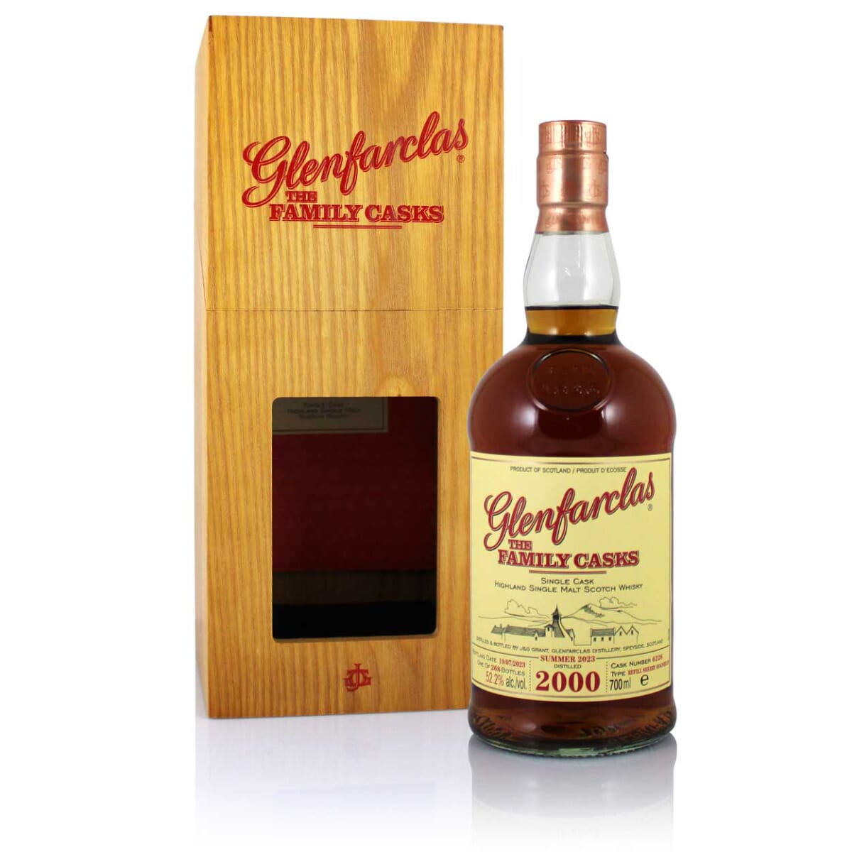 ウイスキー Glenfarclas Millennium Cask 2000 Glenfarclas 24yo 2000 Millennium Cask Decanter 47.4% 70cl