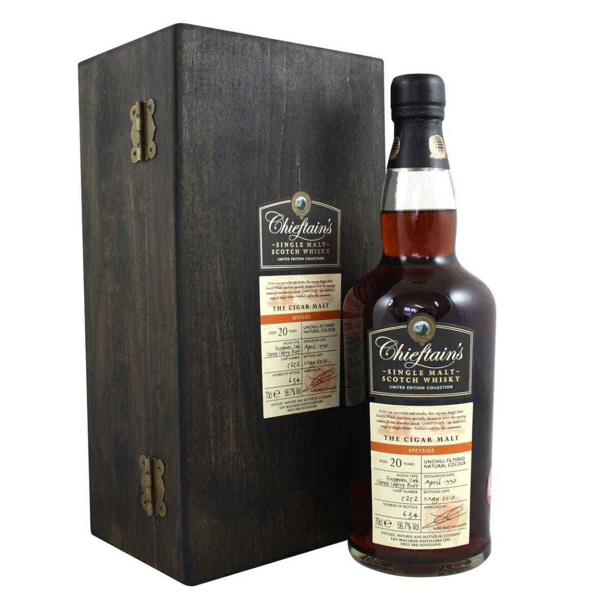 Chieftain's THE CIGAR MALT 20年 Mortlach 1997 20 Year Old Chieftain's The Cigar Malt Cask #5252