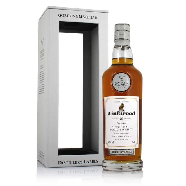 Linkwood 25 Year Old Gordon and MacPhails Distillery Labels