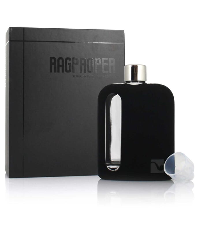 Ragproper Black Silicone Hip Flask, 240ml