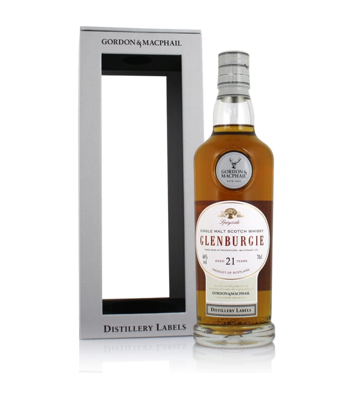 Glenburgie 21 Year Old, G and M Distillery Labels 46%