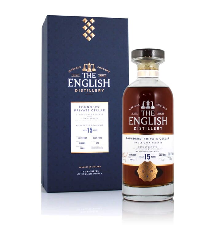 The English Whisky Co. 2007 15 Year Old, Founder's Private Cellar Cask #DM003